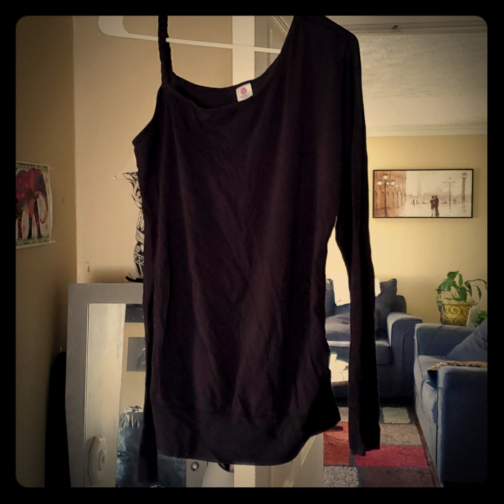 Long sleeve yoga shirt black